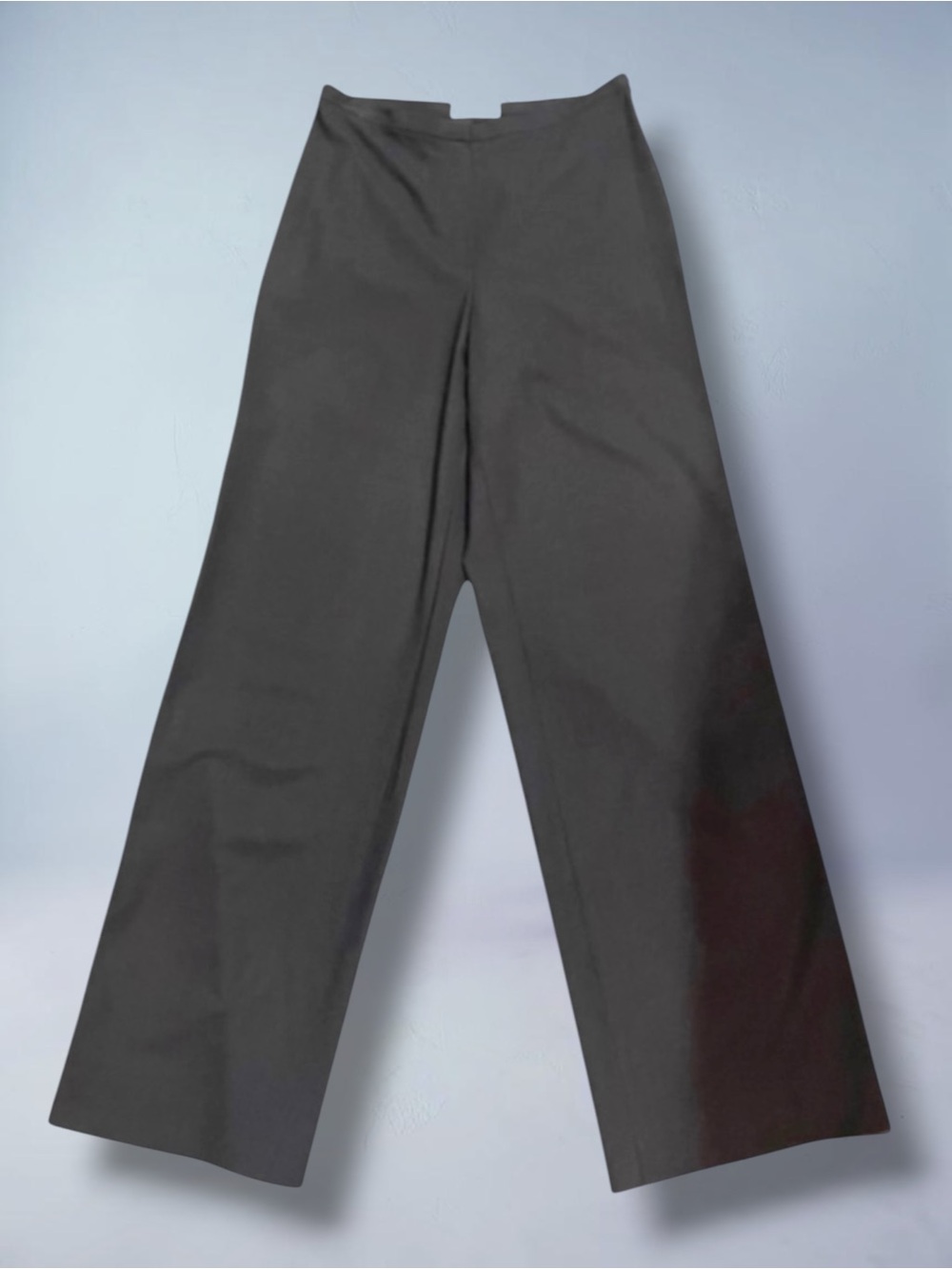 BRUNELLO CUCINELLI GUNEX DARK BROWN WOOL SPANDEX WIDE LEG PANTS SIZE 4